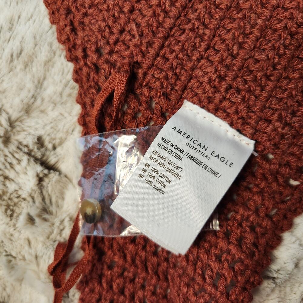 NWT American Eagle crochet tie-back crop top size XS - Picture 5 of 7